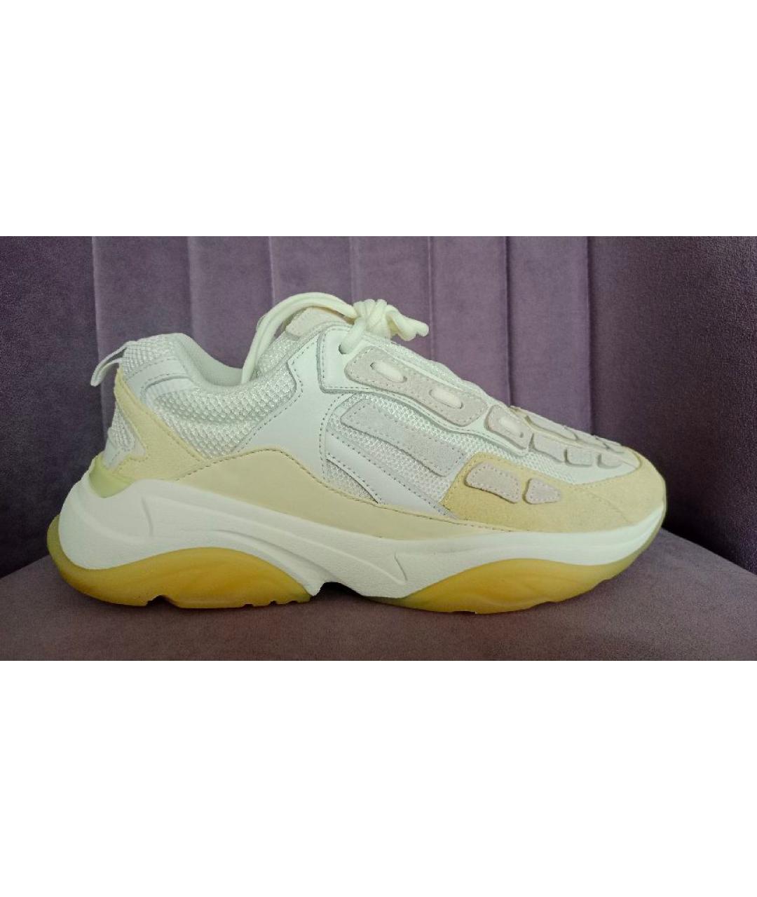 AMIRI Бежевые текстильные низкие кроссовки / кеды, фото 10