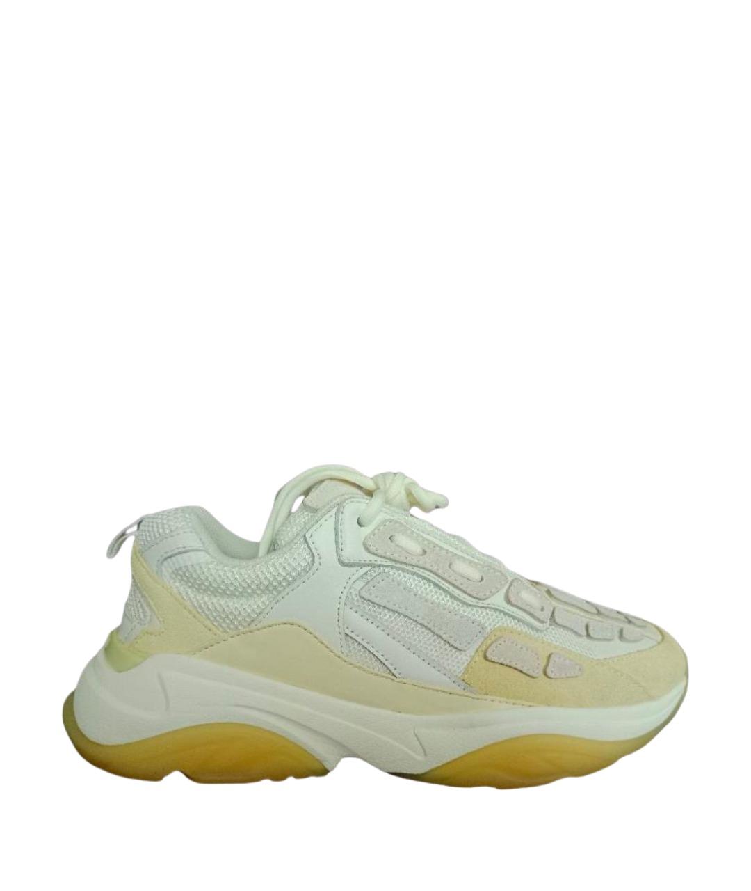 AMIRI Бежевые текстильные низкие кроссовки / кеды, фото 1