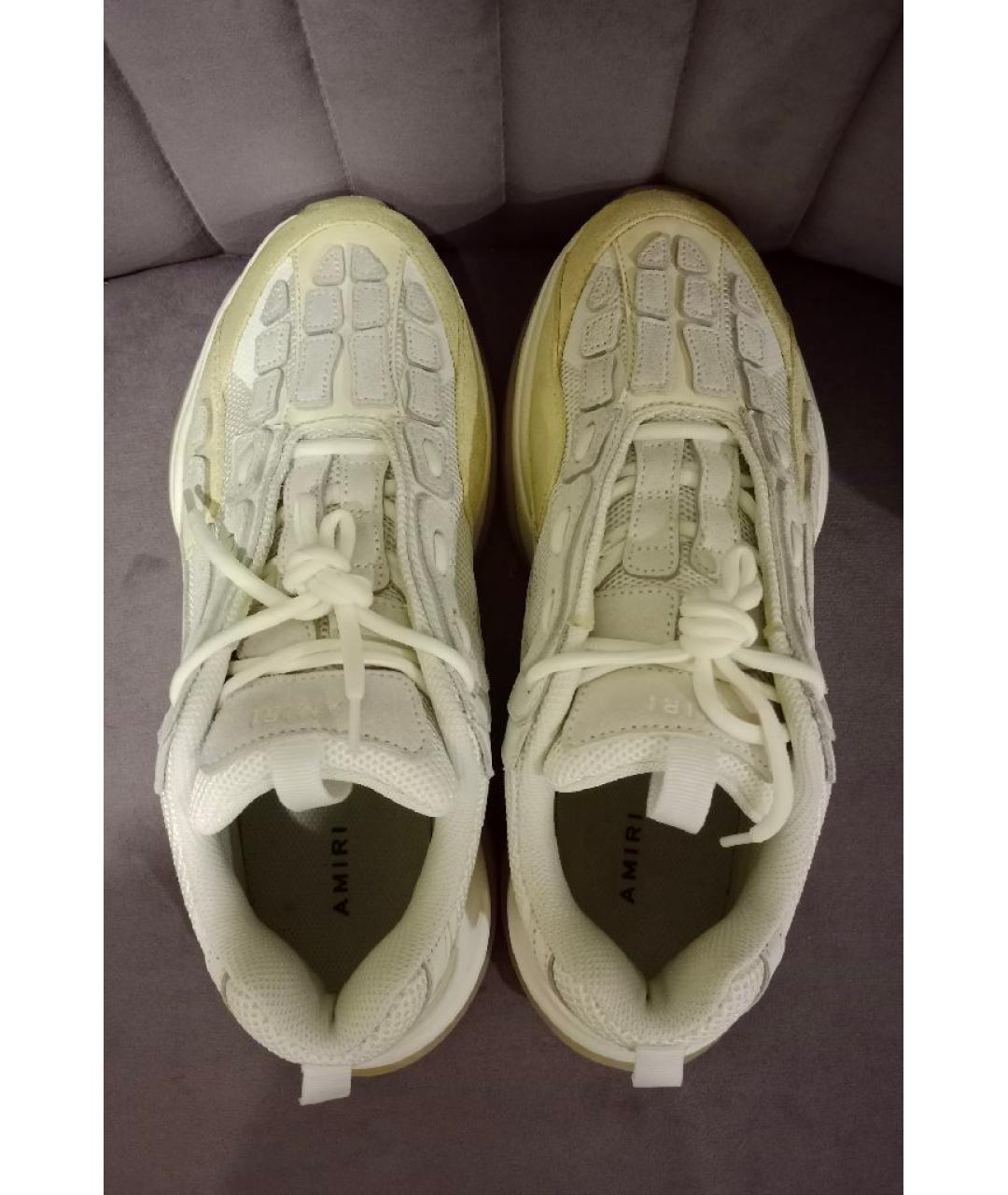 AMIRI Бежевые текстильные низкие кроссовки / кеды, фото 3