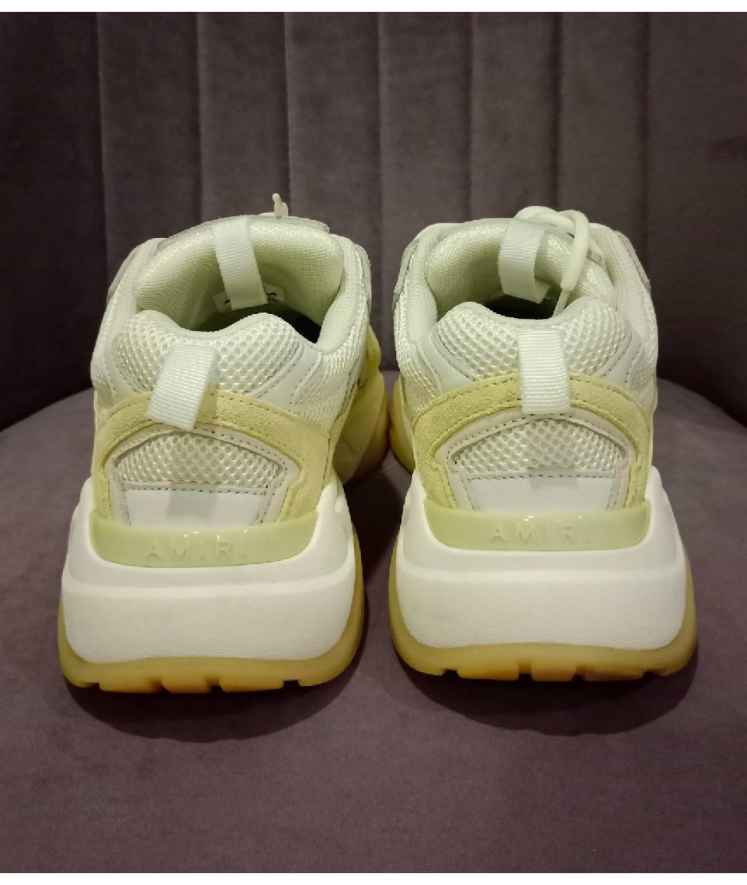 AMIRI Бежевые текстильные низкие кроссовки / кеды, фото 4