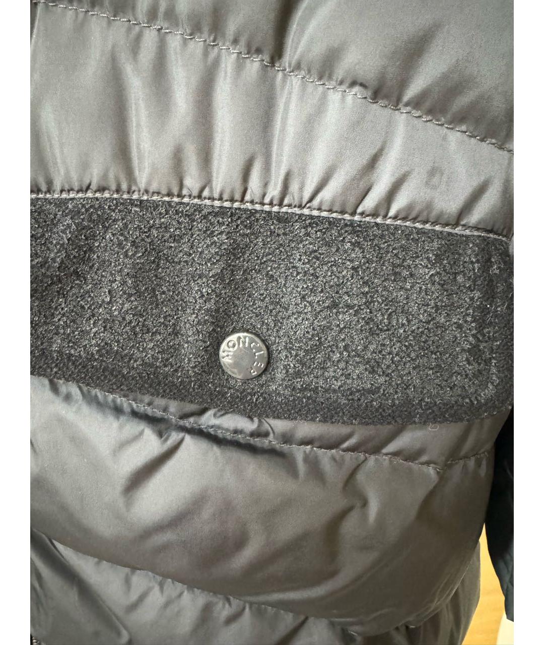MONCLER Антрацитовый ацетатный пуховик, фото 3
