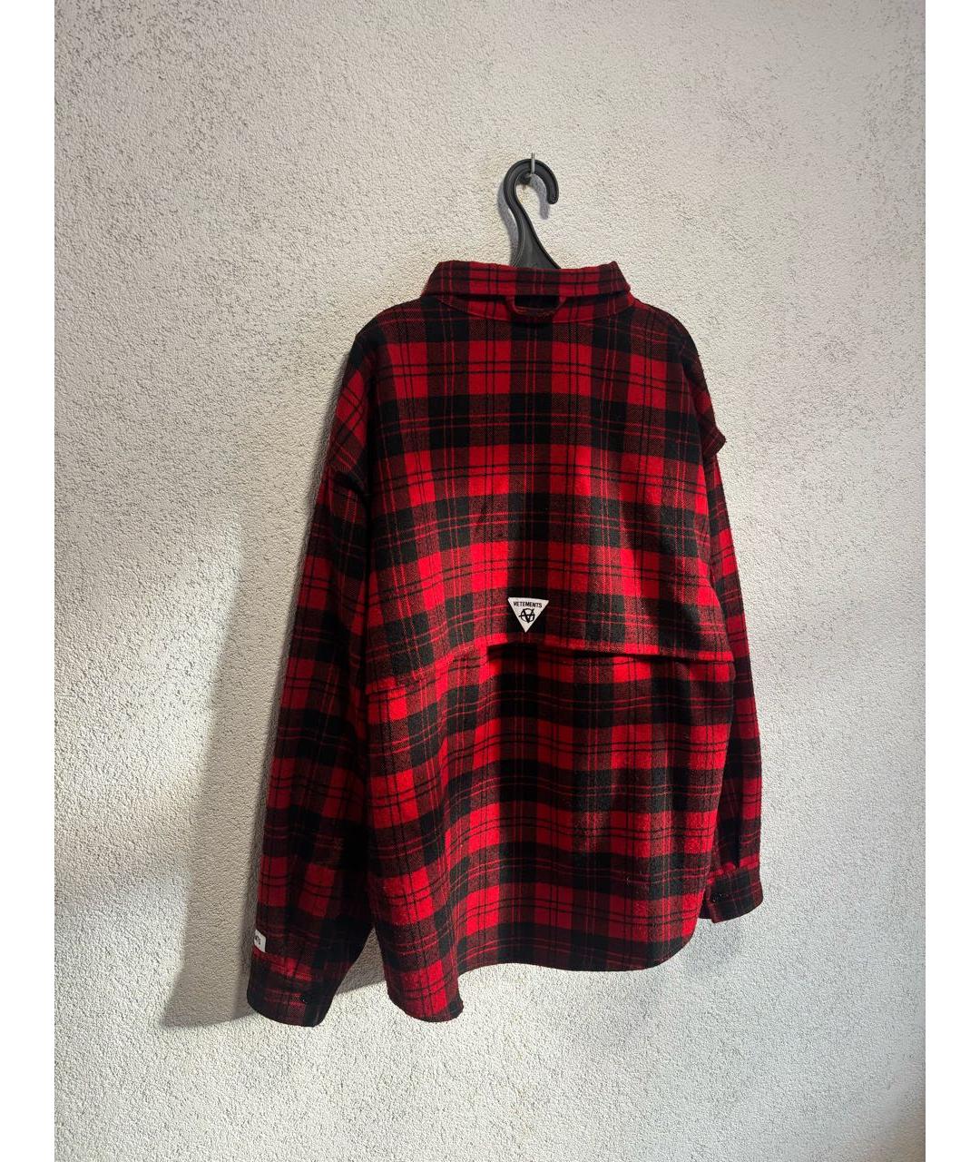 VETEMENTS Красная хлопковая рубашка, фото 5