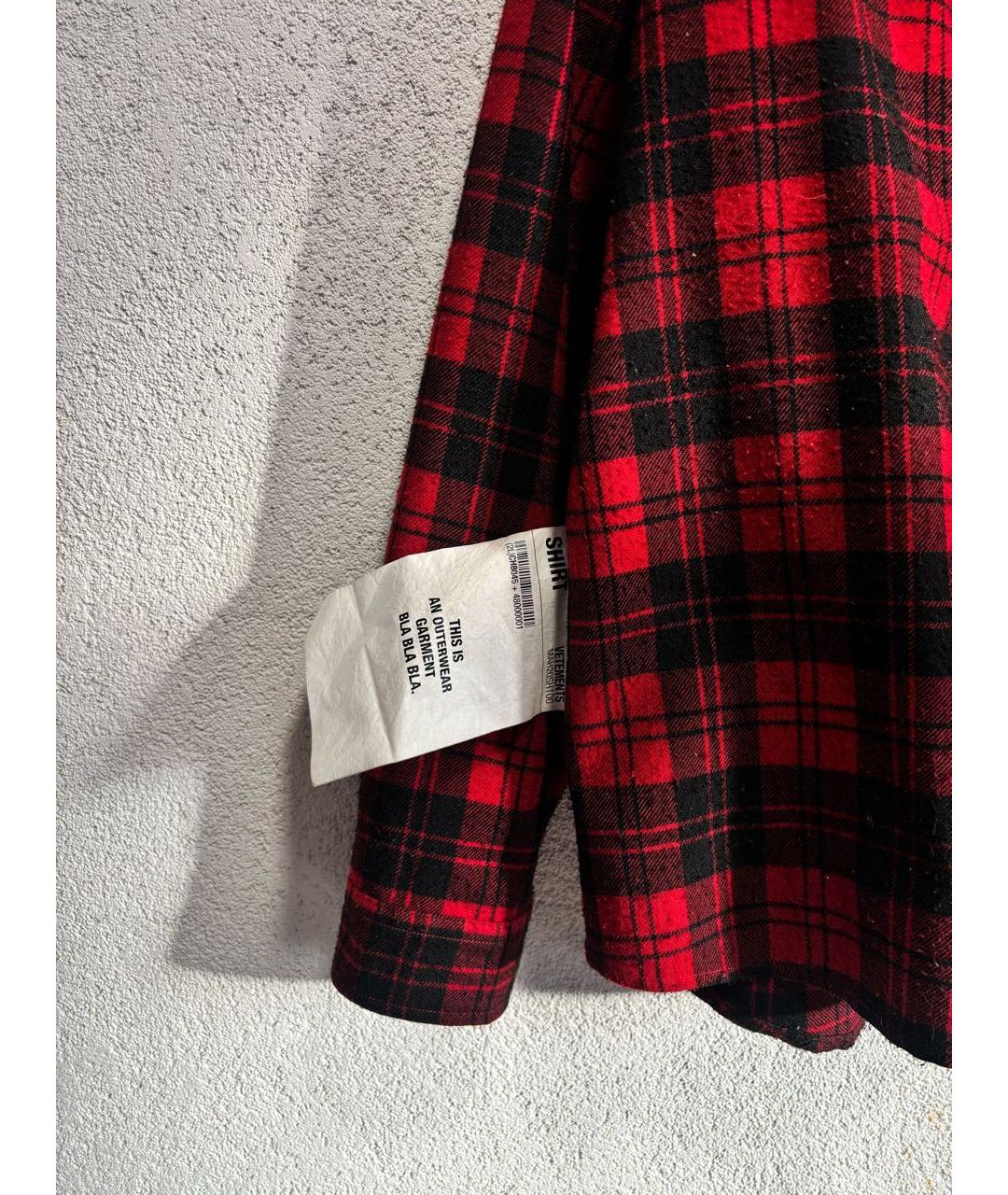 VETEMENTS Красная хлопковая рубашка, фото 3