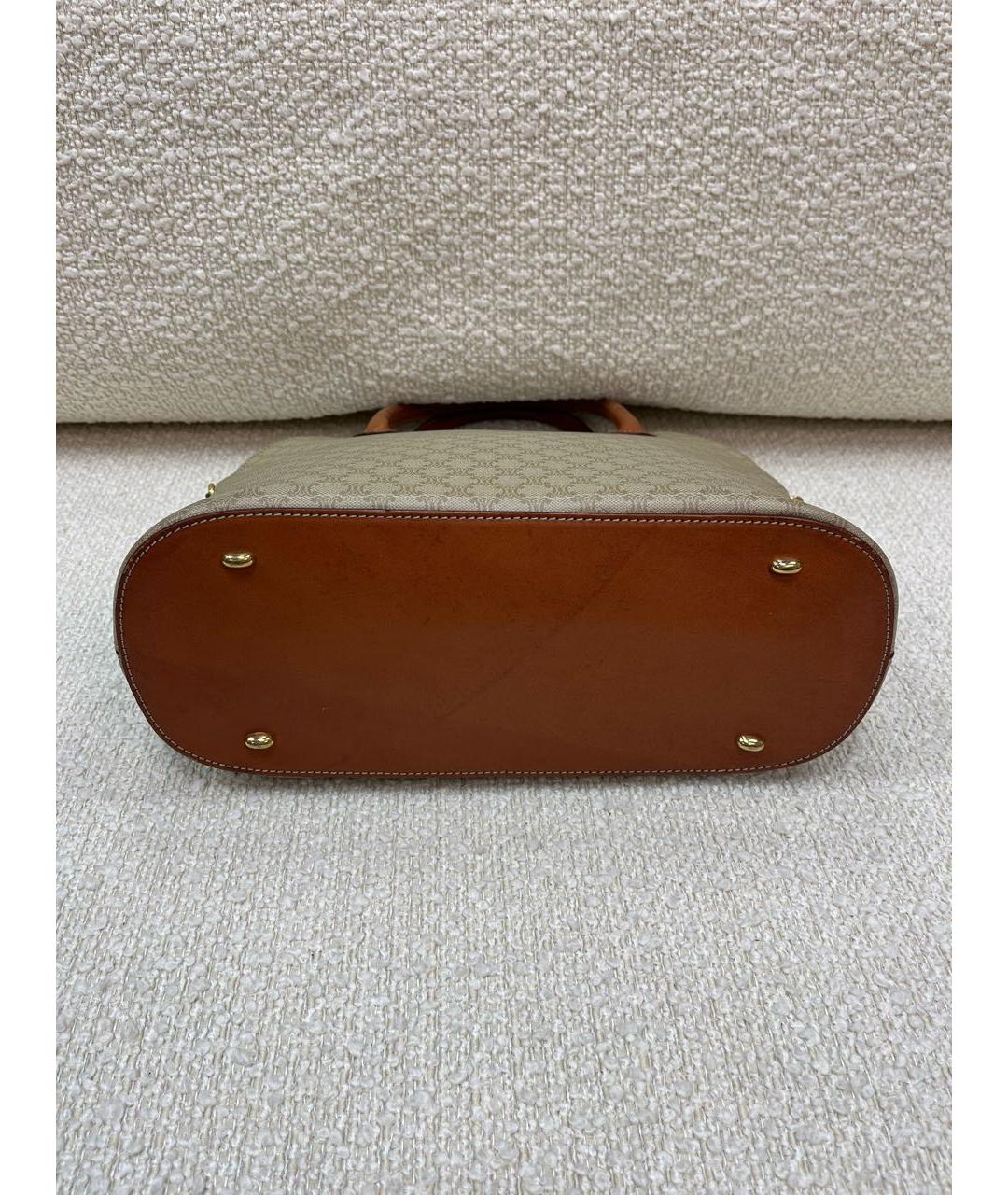 CELINE Бежевая сумка с короткими ручками, фото 5