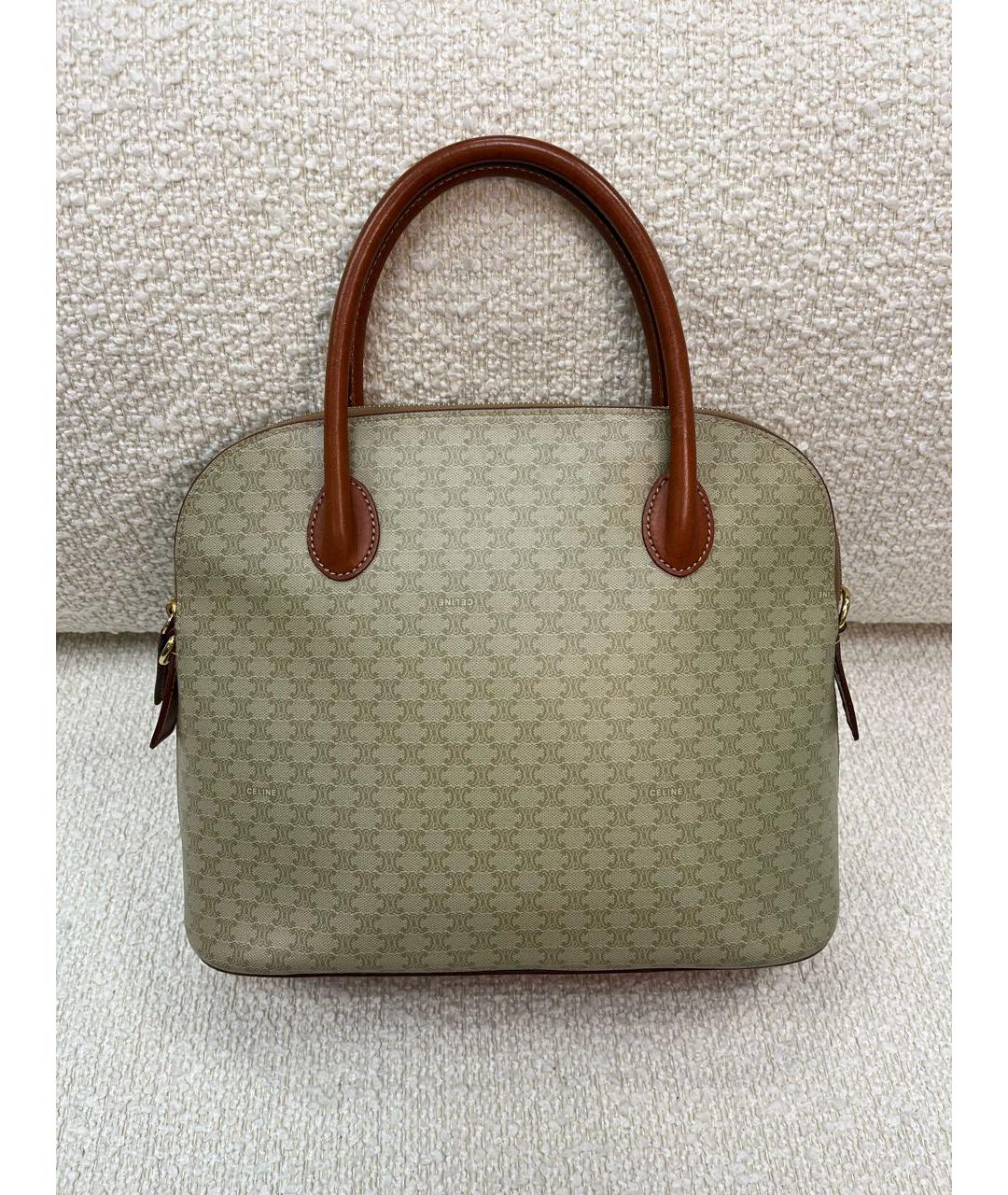 CELINE Бежевая сумка с короткими ручками, фото 3