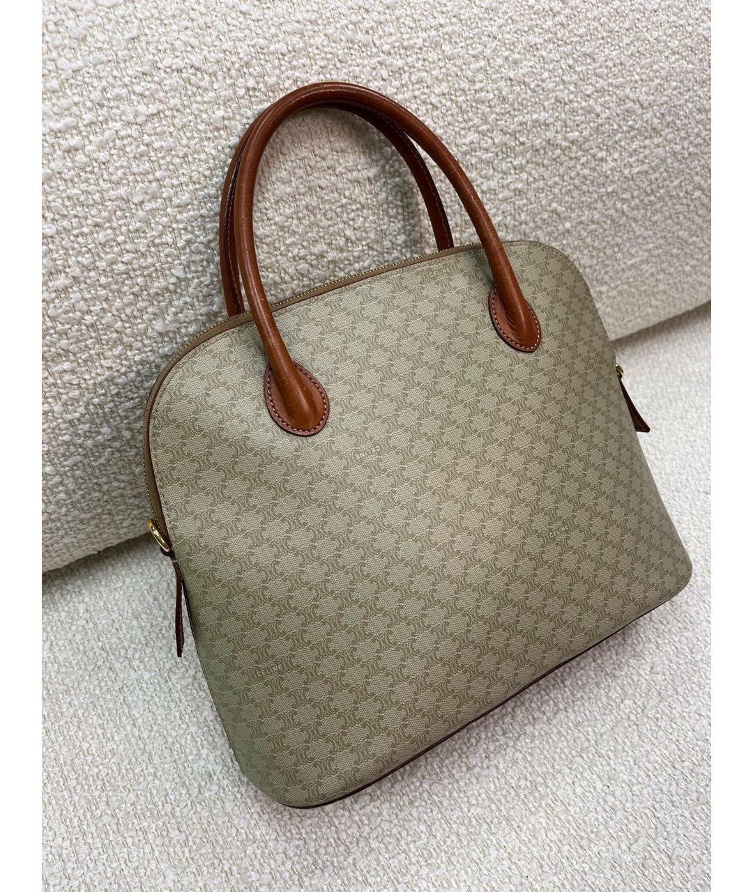 CELINE Бежевая сумка с короткими ручками, фото 7