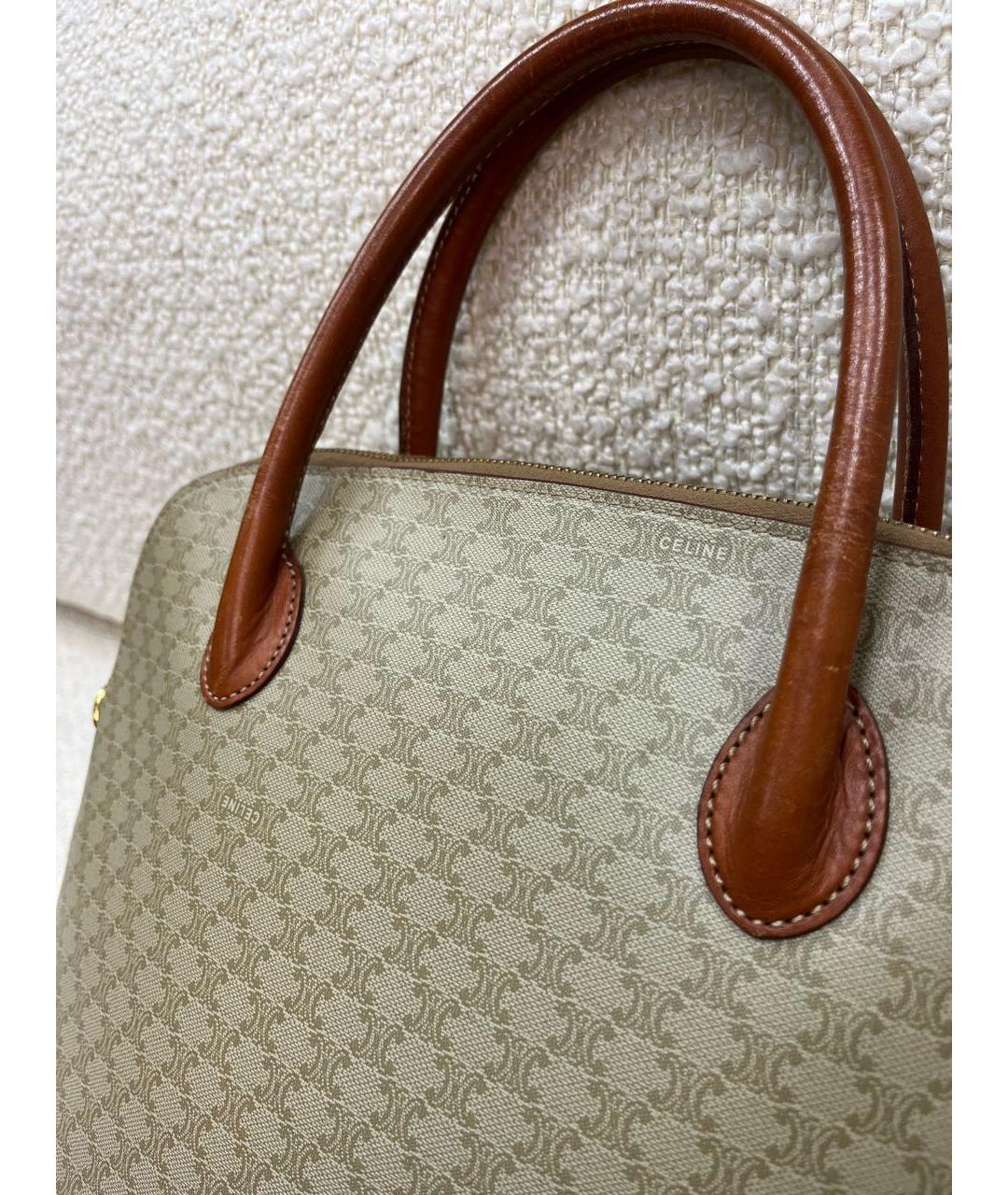 CELINE Бежевая сумка с короткими ручками, фото 6
