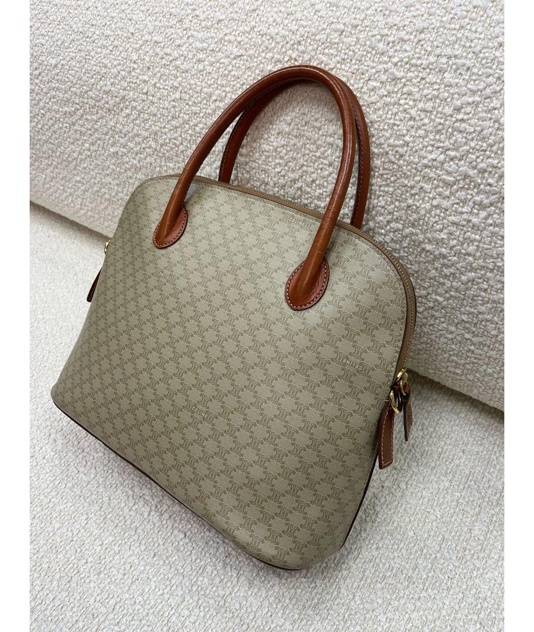 CELINE Бежевая сумка с короткими ручками, фото 2