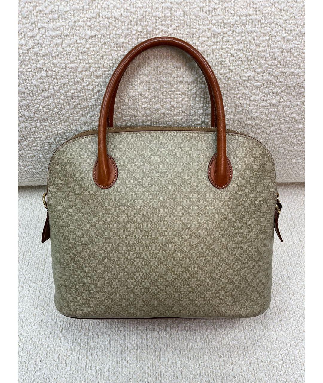 CELINE Бежевая сумка с короткими ручками, фото 8