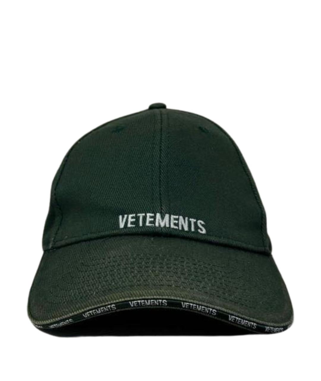 VETEMENTS Зеленая хлопковая кепка/бейсболка, фото 1