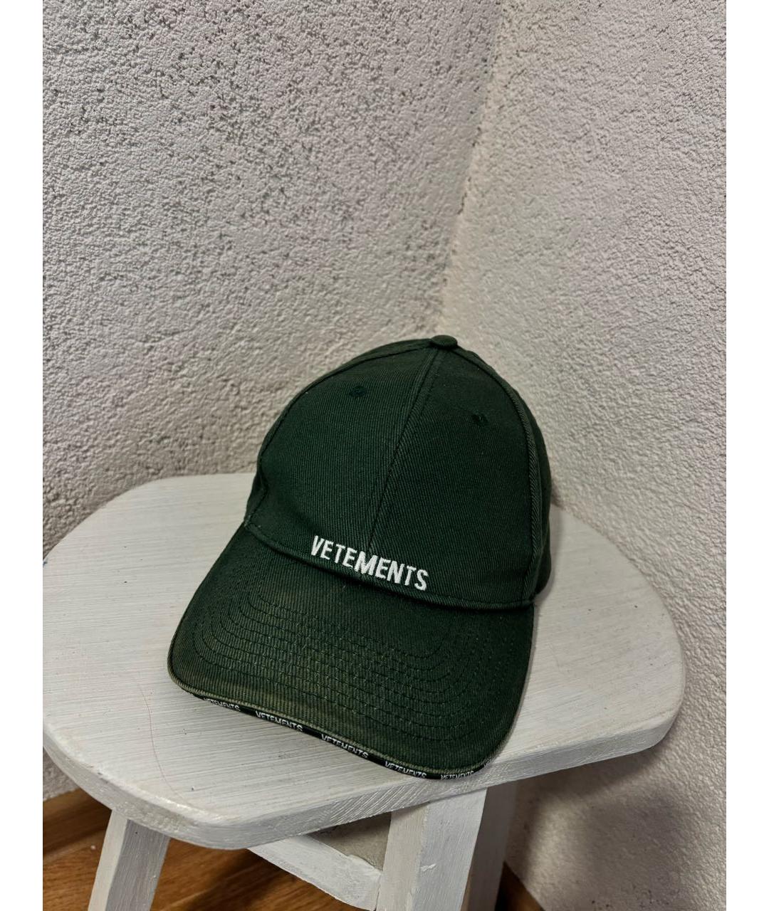 VETEMENTS Зеленая хлопковая кепка/бейсболка, фото 2