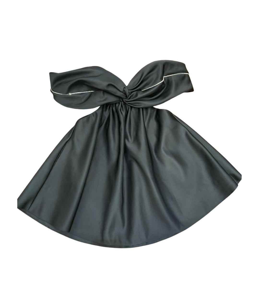 AREA Черное полиэстеровое коктейльное платье, фото 1