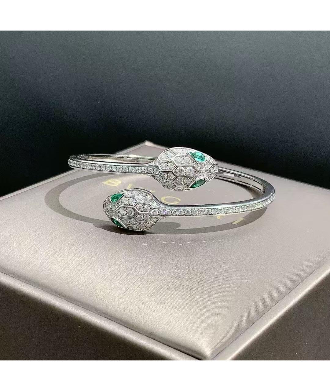 BVLGARI Серебрянный браслет из белого золота, фото 5