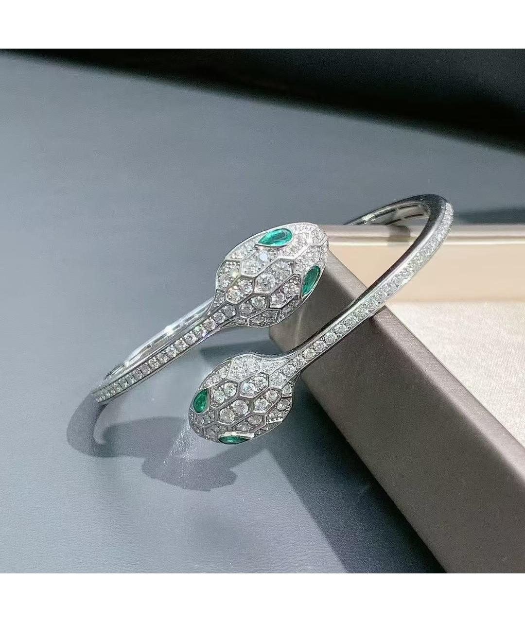 BVLGARI Серебрянный браслет из белого золота, фото 4