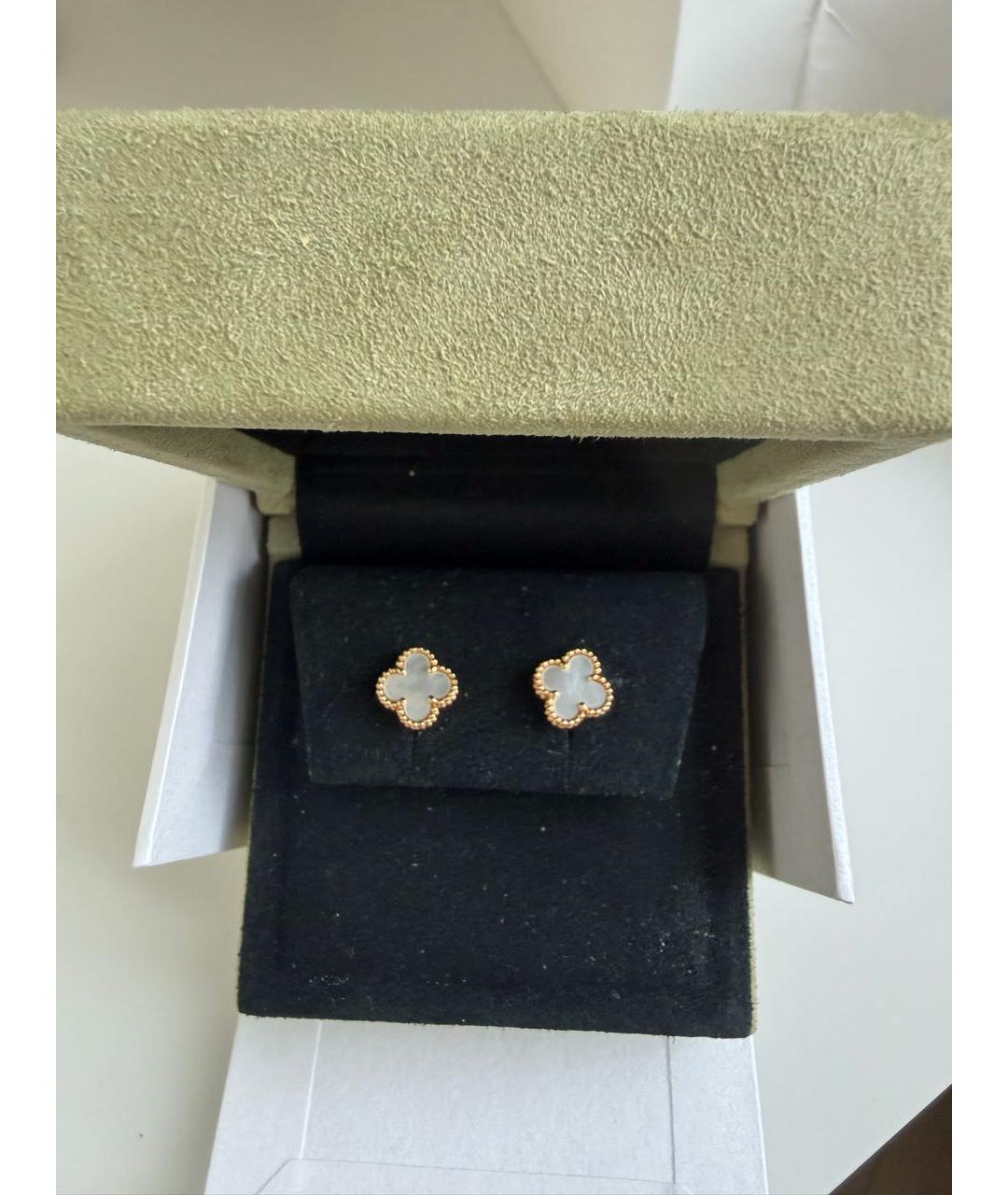 VAN CLEEF & ARPELS Бежевые серьги из желтого золота, фото 2