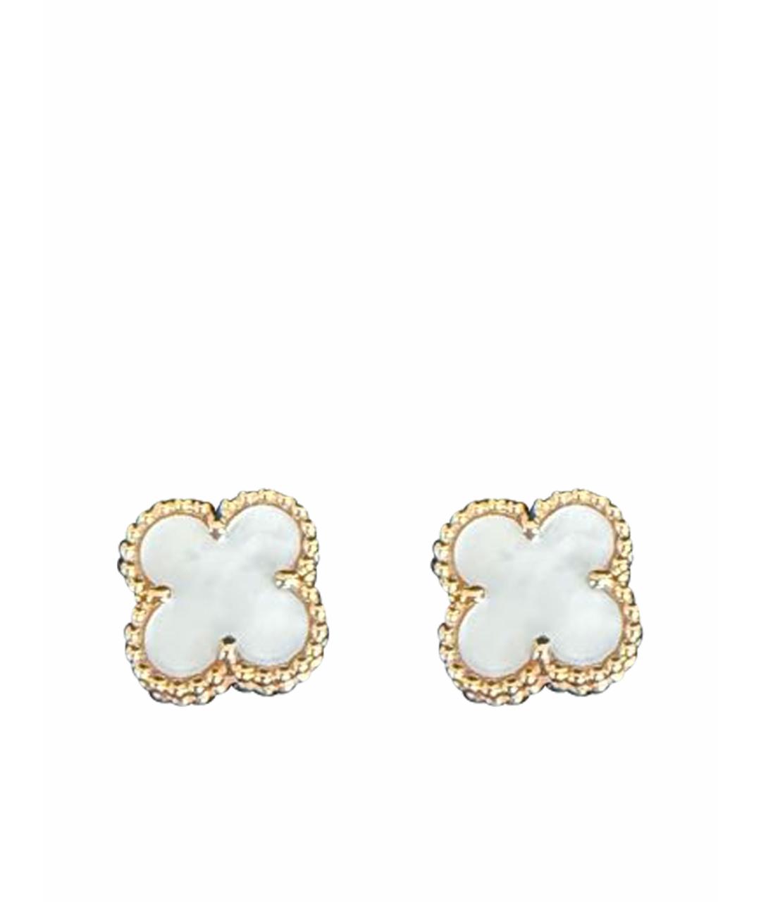 VAN CLEEF & ARPELS Бежевые серьги из желтого золота, фото 1