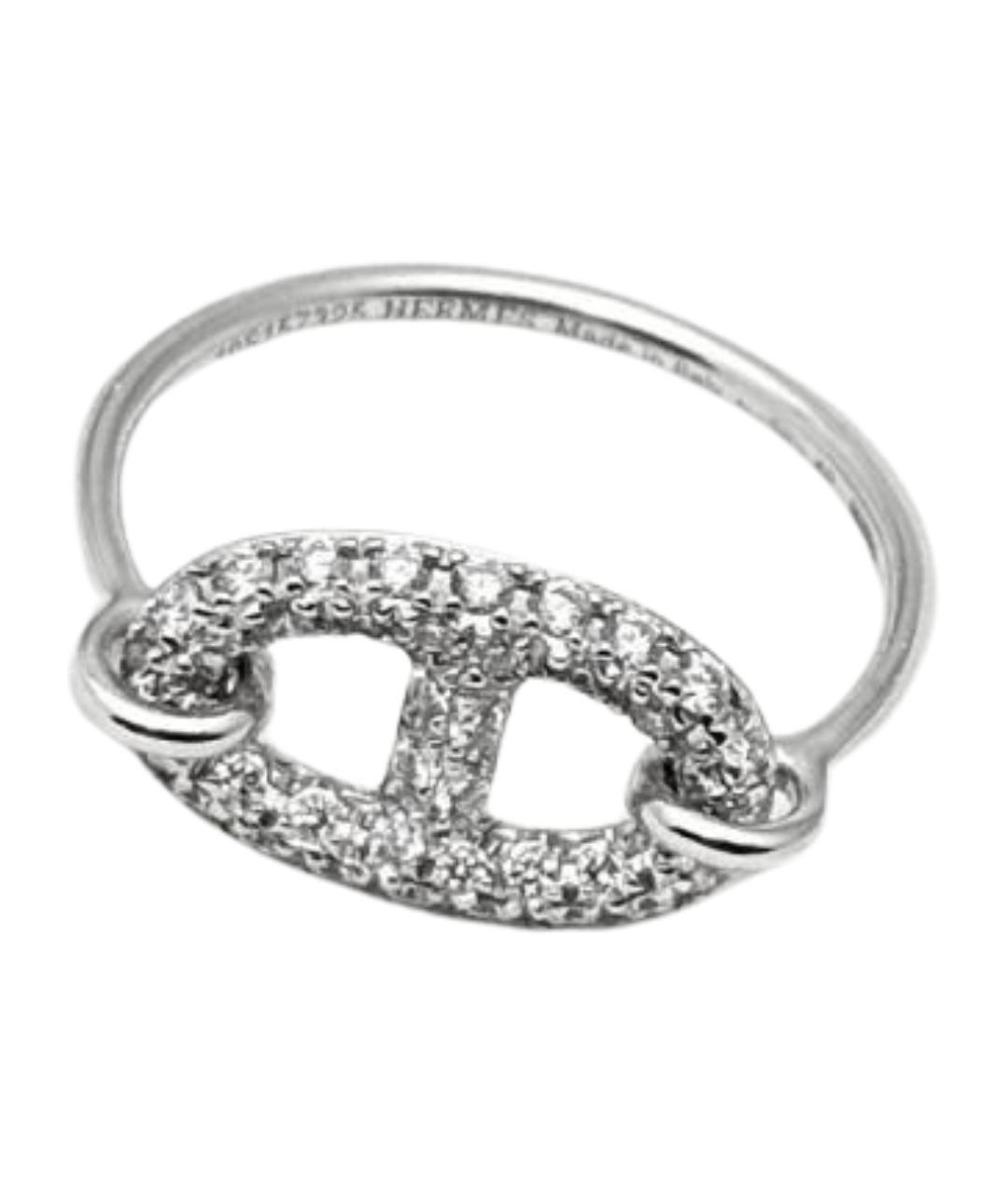 HERMES Серебряное кольцо из белого золота, фото 1