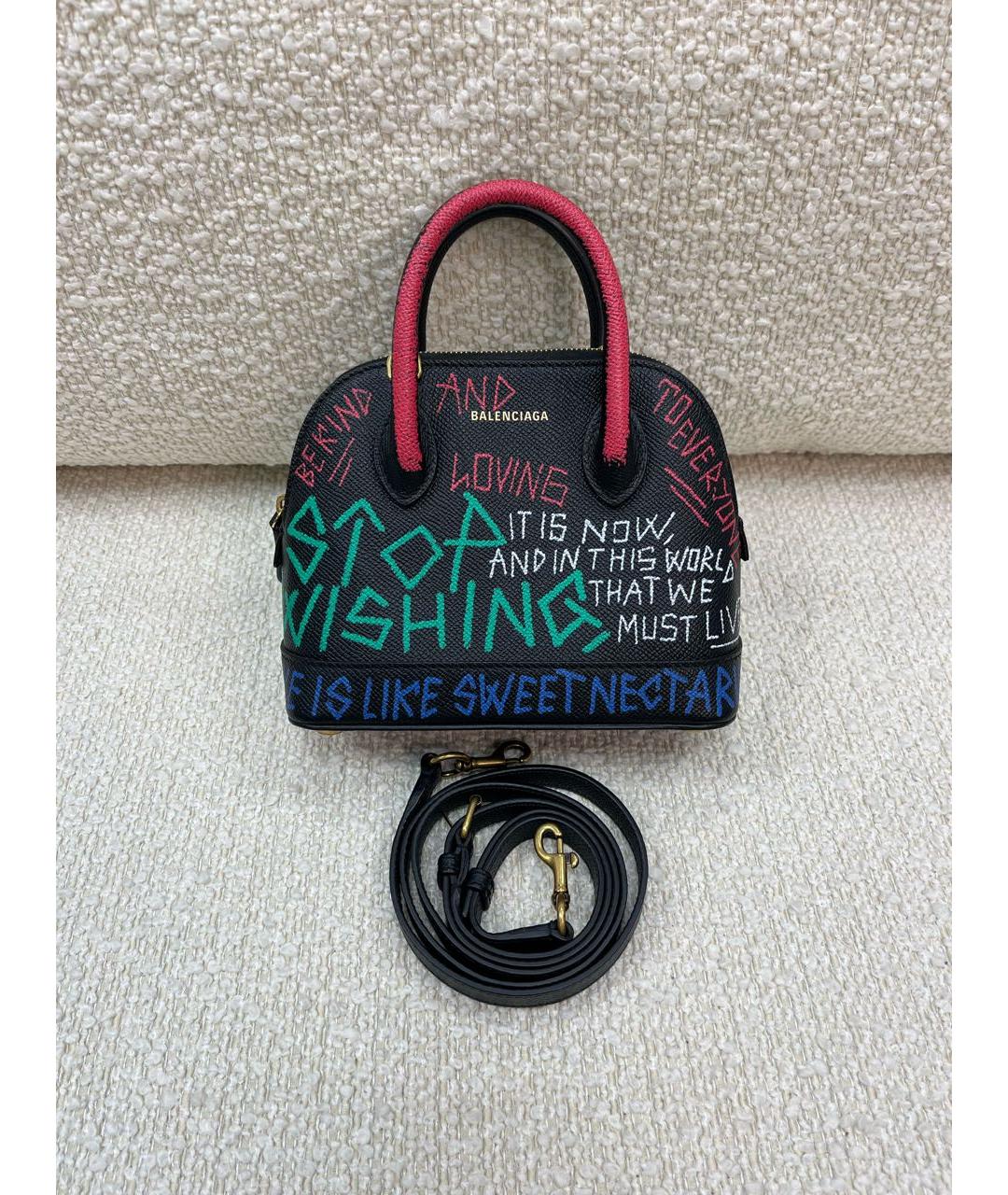 BALENCIAGA Черная кожаная сумка с короткими ручками, фото 8