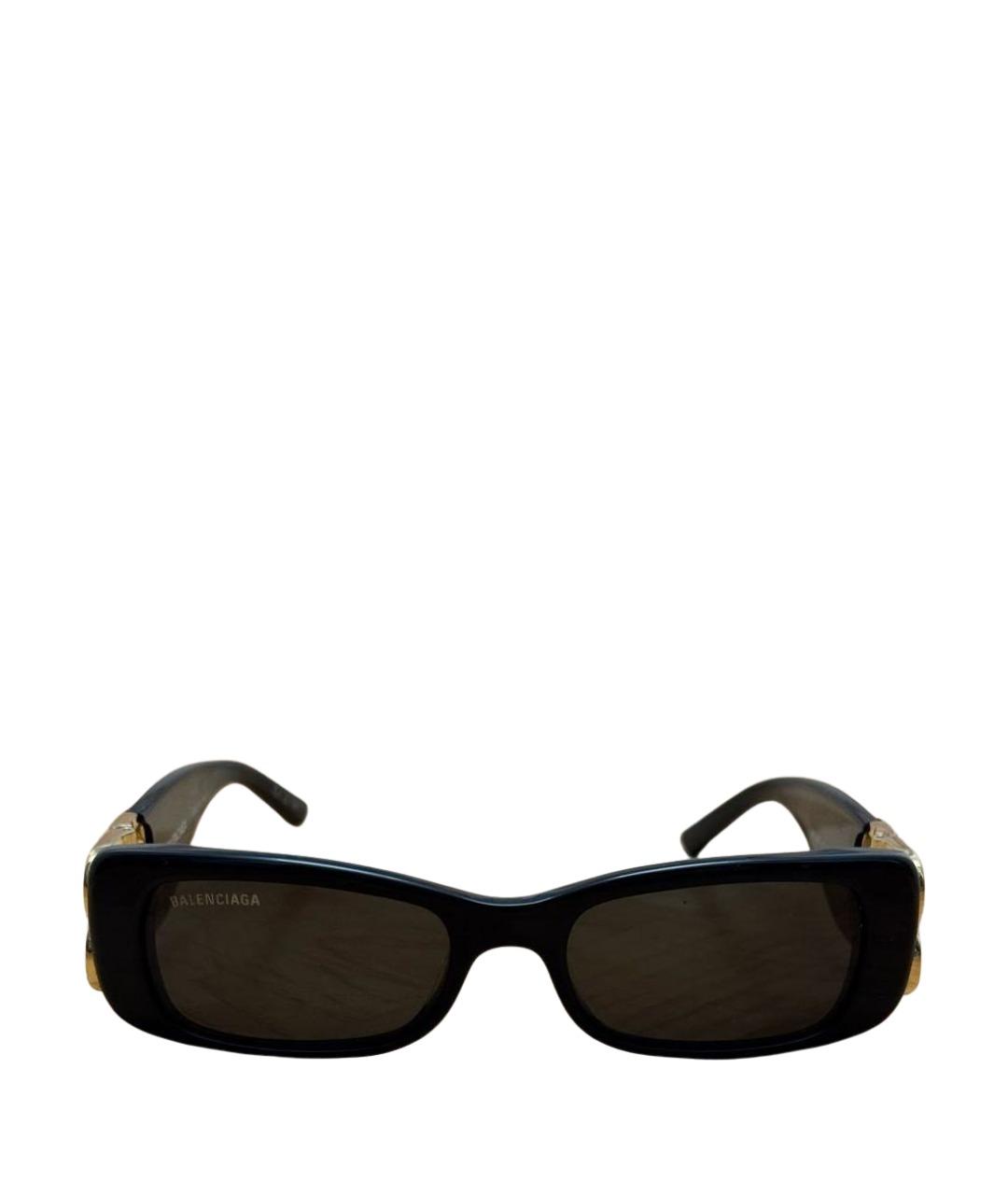 BALENCIAGA Черные пластиковые солнцезащитные очки, фото 1
