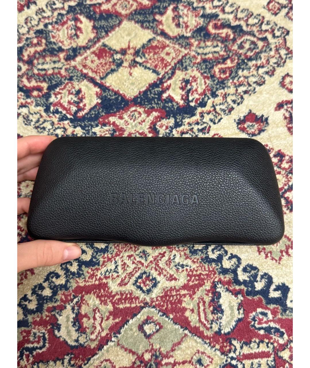 BALENCIAGA Черные пластиковые солнцезащитные очки, фото 4