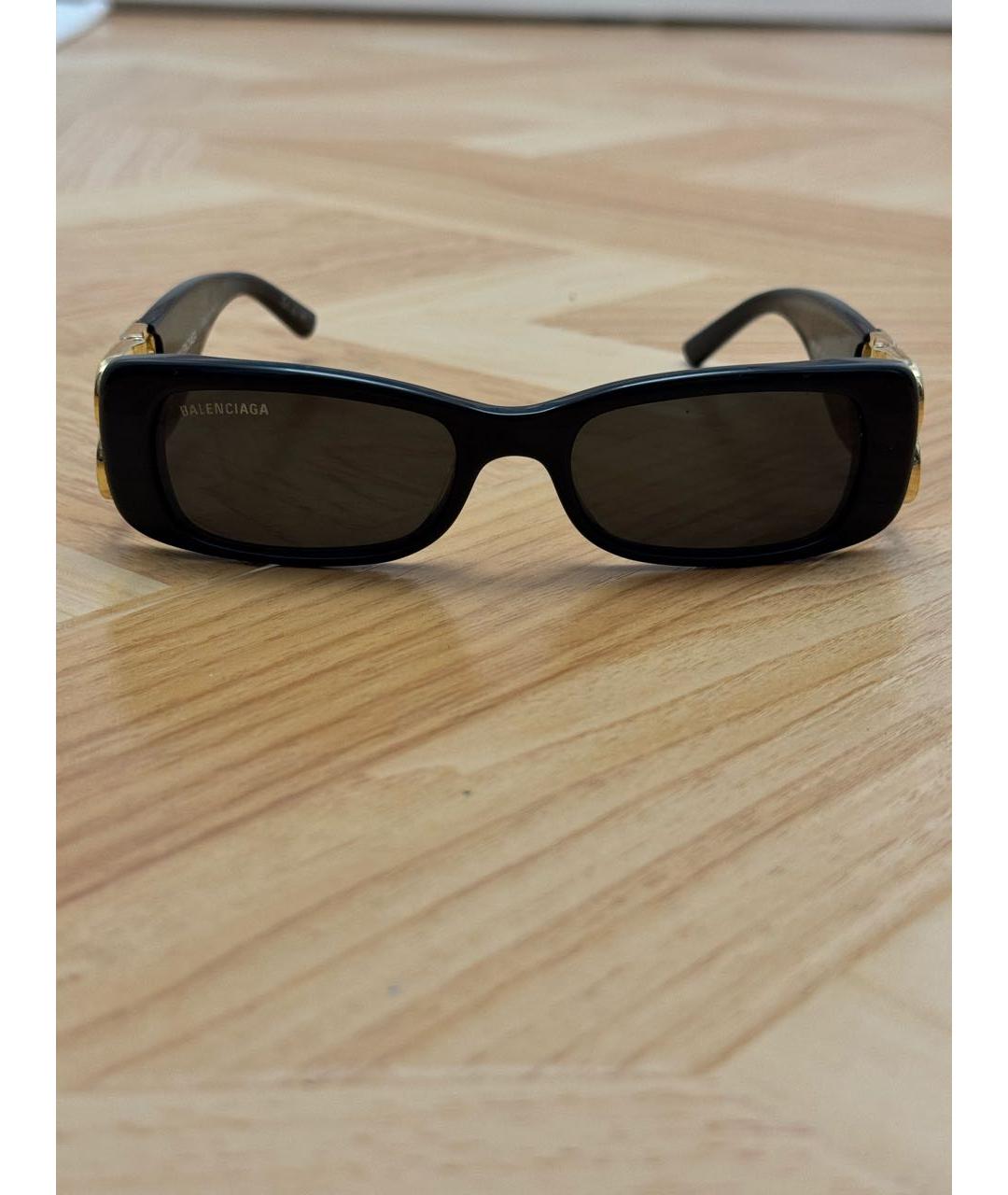 BALENCIAGA Черные пластиковые солнцезащитные очки, фото 7