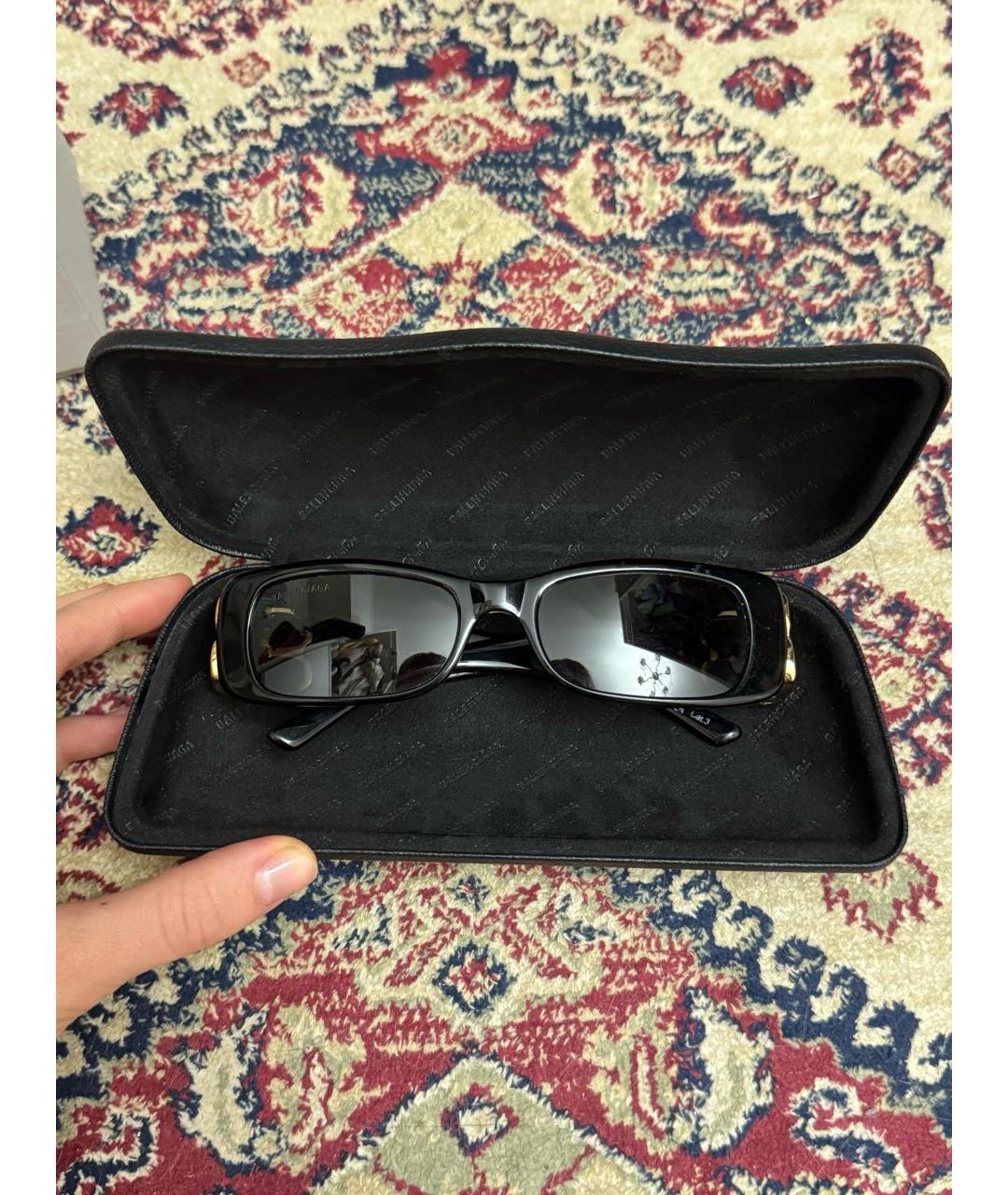 BALENCIAGA Черные пластиковые солнцезащитные очки, фото 5