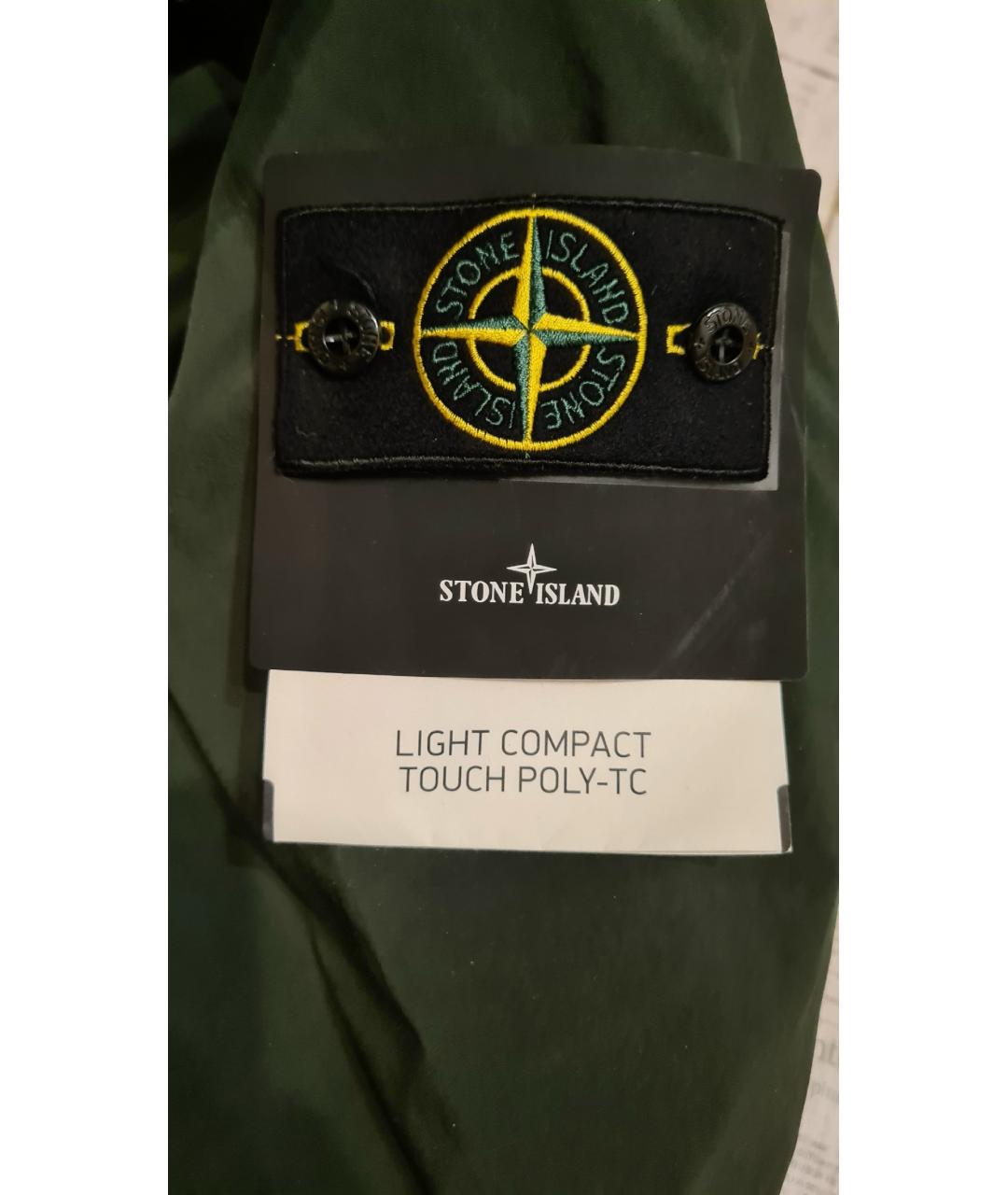 STONE ISLAND Зеленая полиэстеровая куртка, фото 4