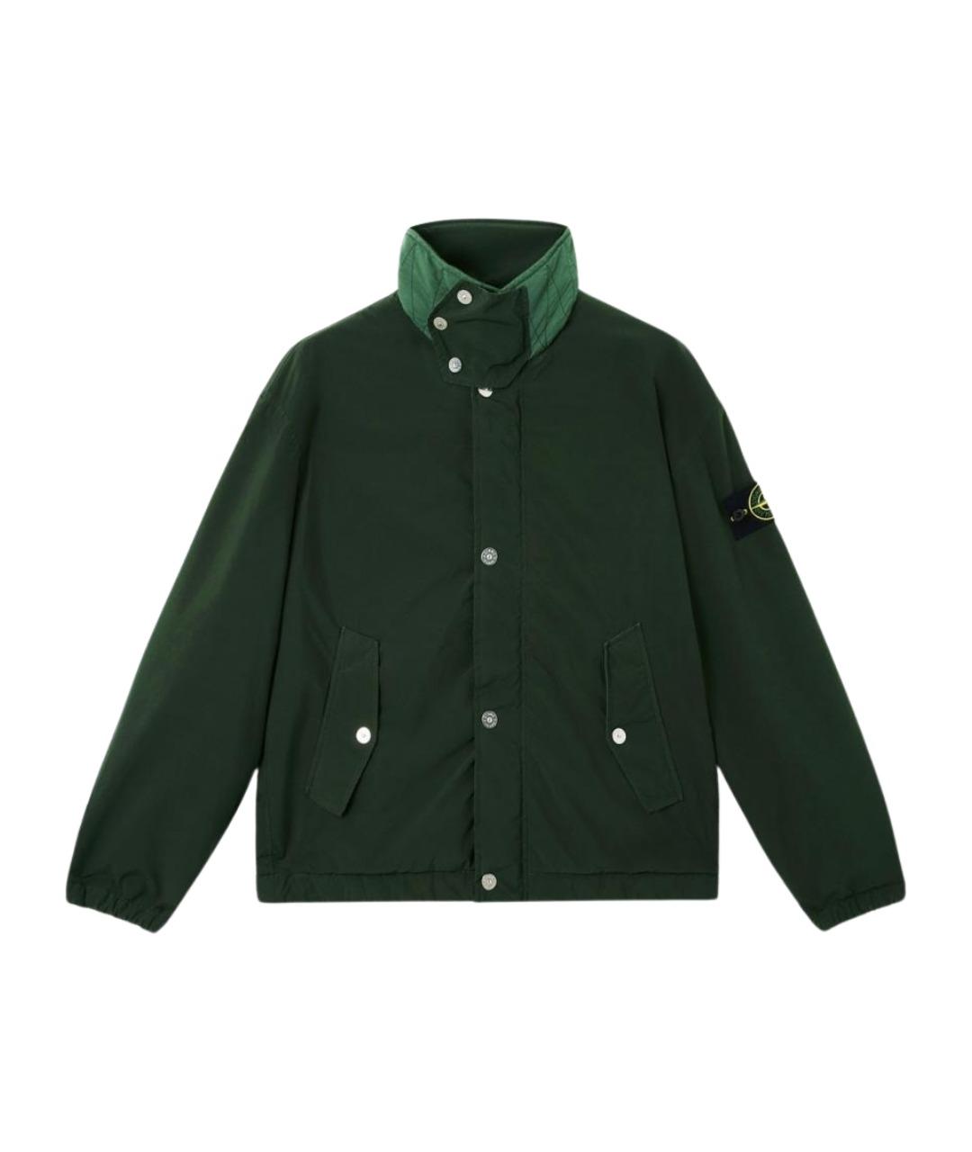 STONE ISLAND Зеленая полиэстеровая куртка, фото 1