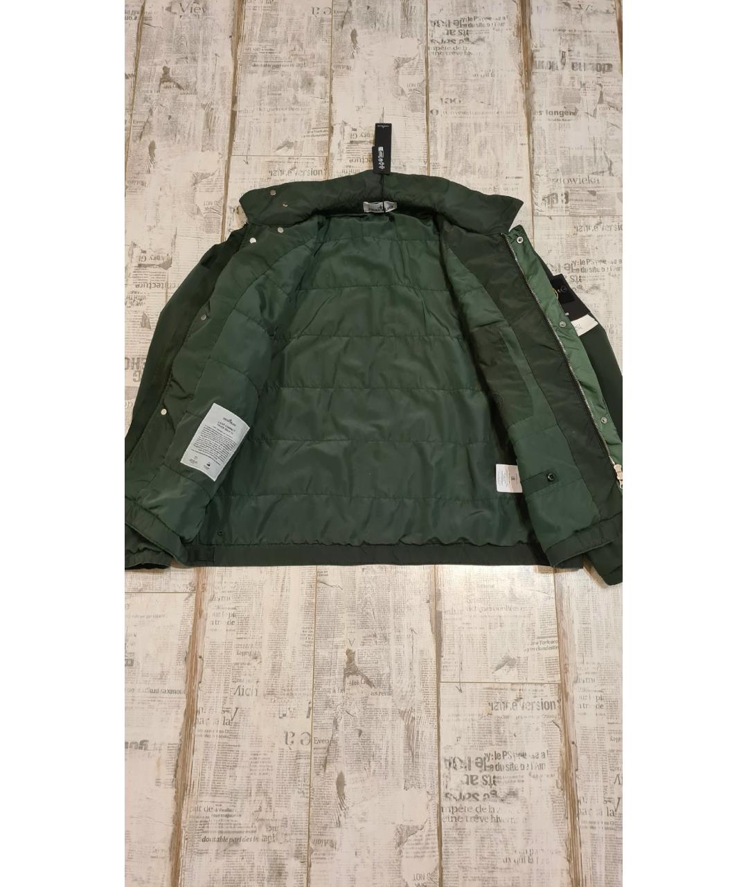 STONE ISLAND Зеленая полиэстеровая куртка, фото 7