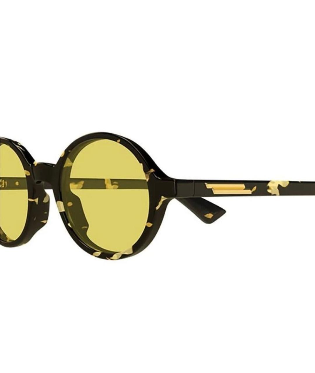 BOTTEGA VENETA Коричневые пластиковые солнцезащитные очки, фото 3