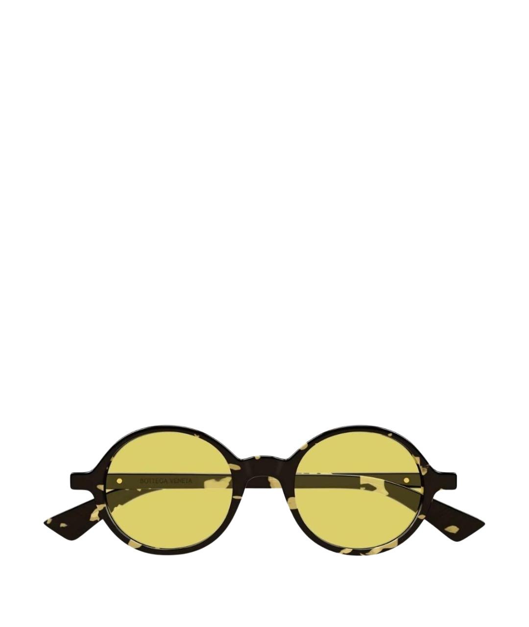 BOTTEGA VENETA Коричневые пластиковые солнцезащитные очки, фото 1