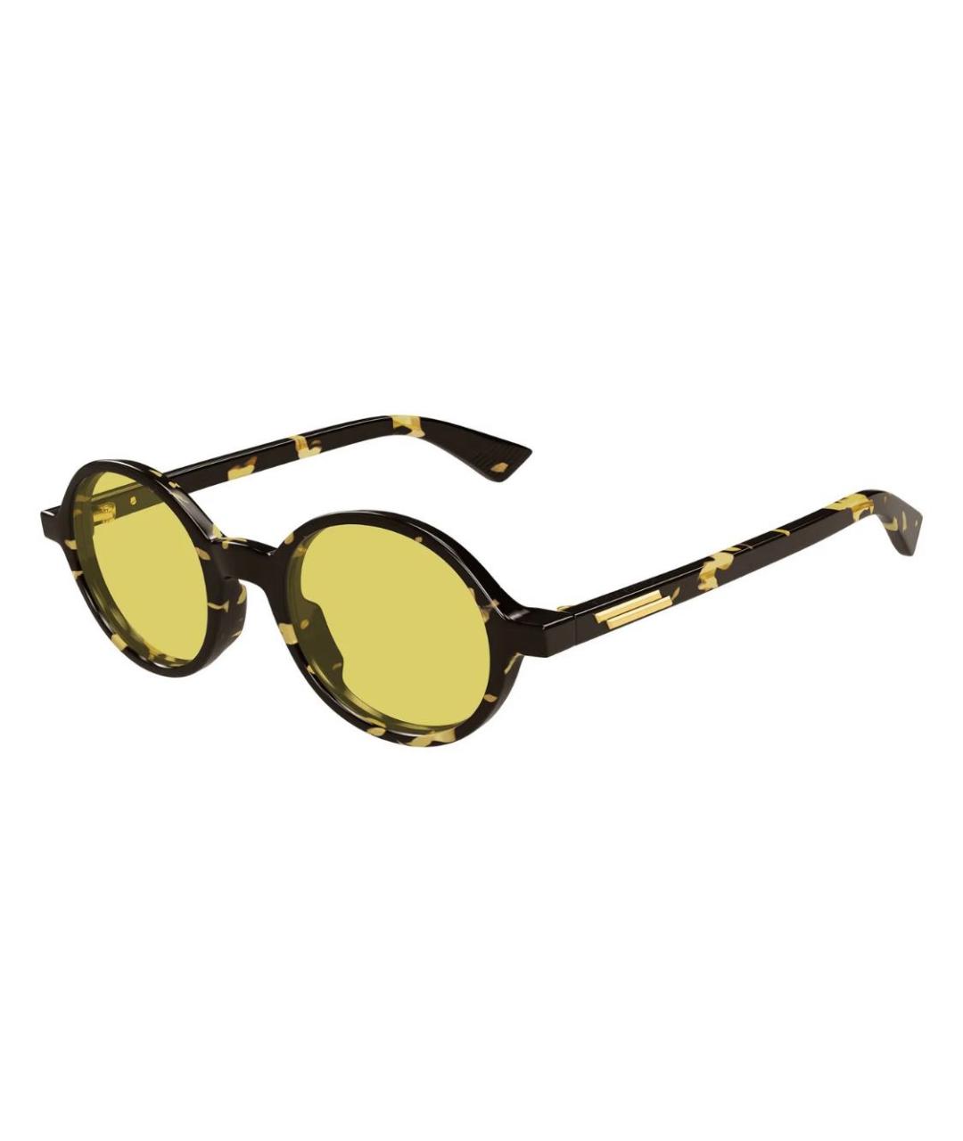 BOTTEGA VENETA Коричневые пластиковые солнцезащитные очки, фото 2