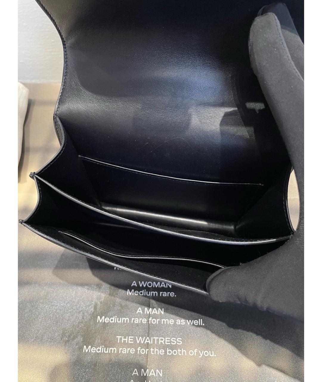 HERMES Черная кожаная сумка через плечо, фото 9