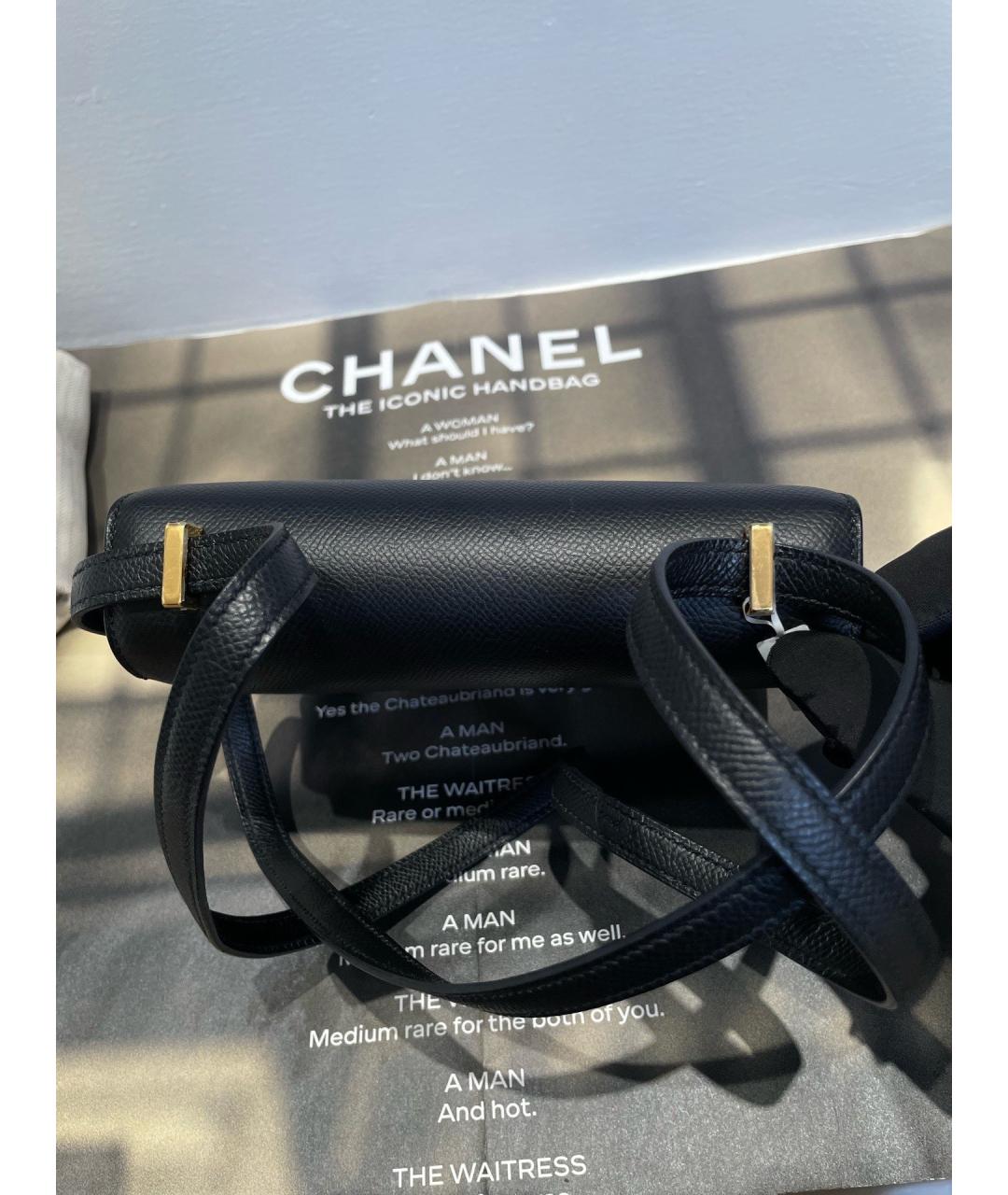 HERMES Черная кожаная сумка через плечо, фото 8