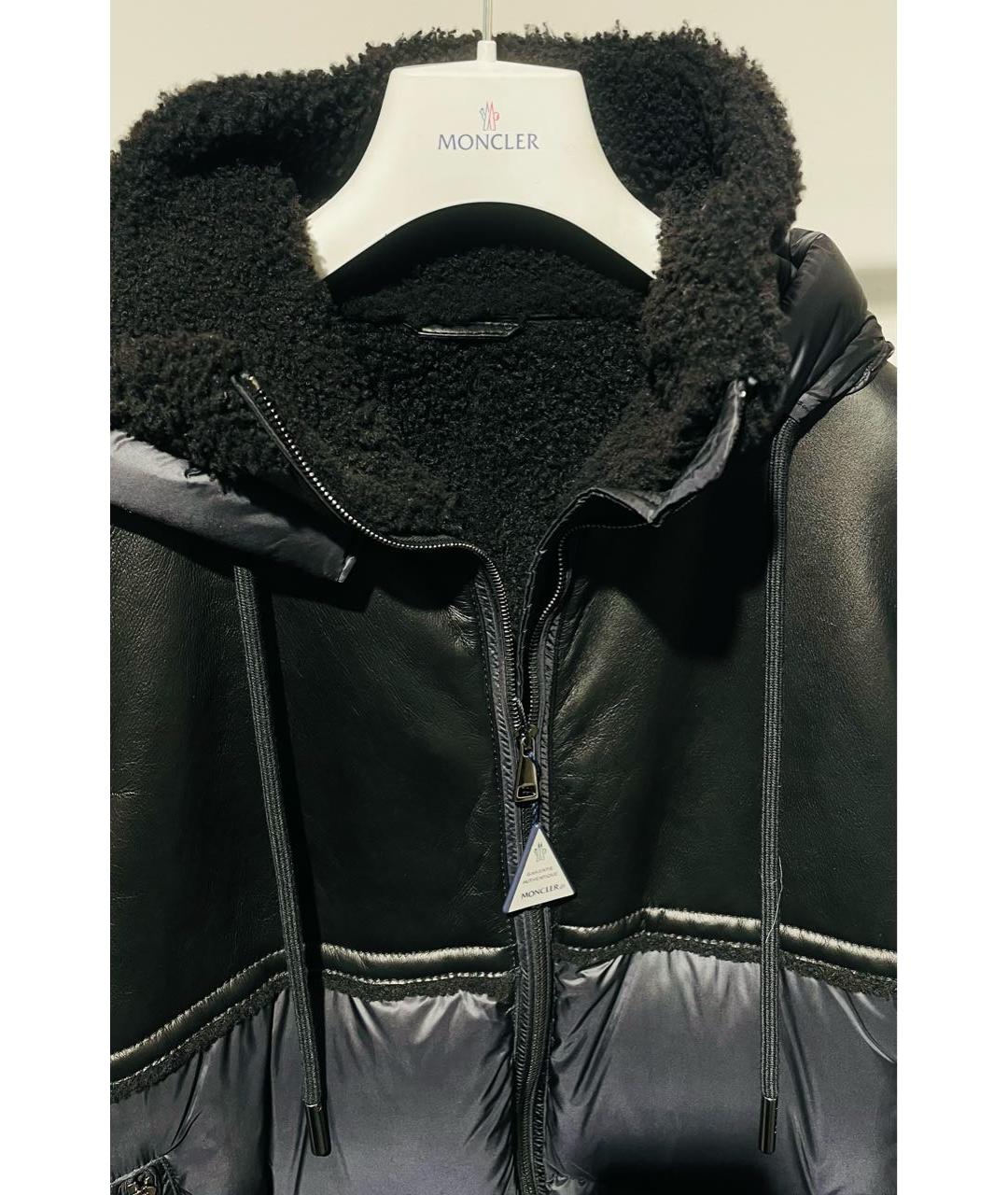 MONCLER Черная дубленка, фото 3