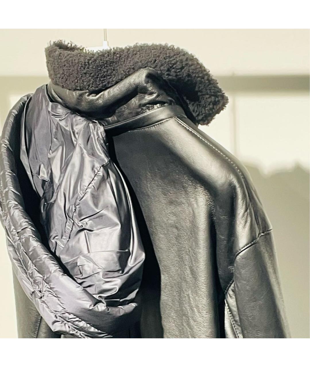 MONCLER Черная дубленка, фото 7