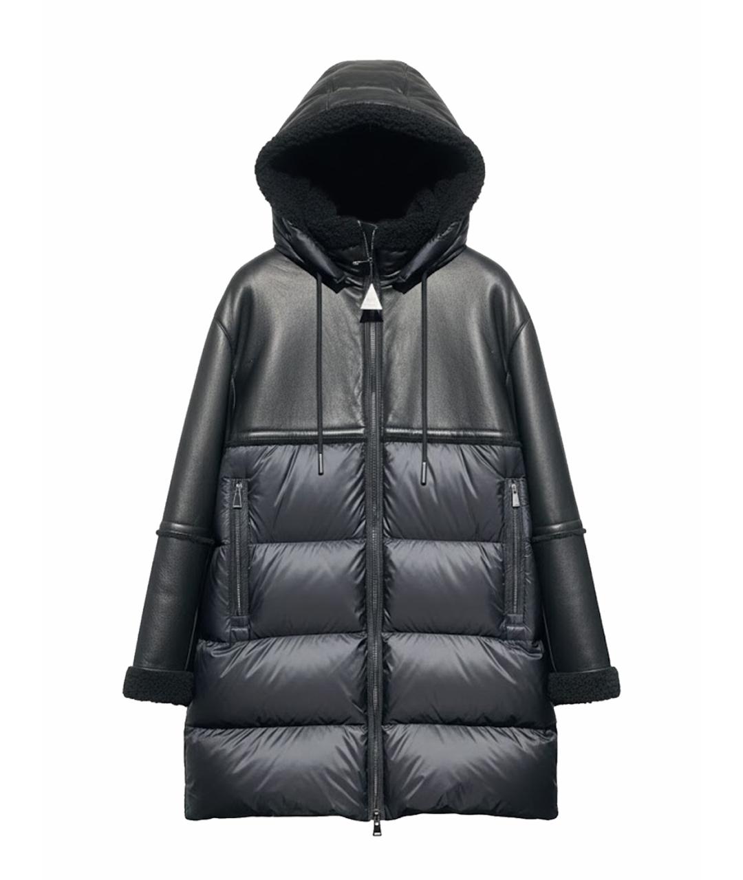 MONCLER Черная дубленка, фото 1