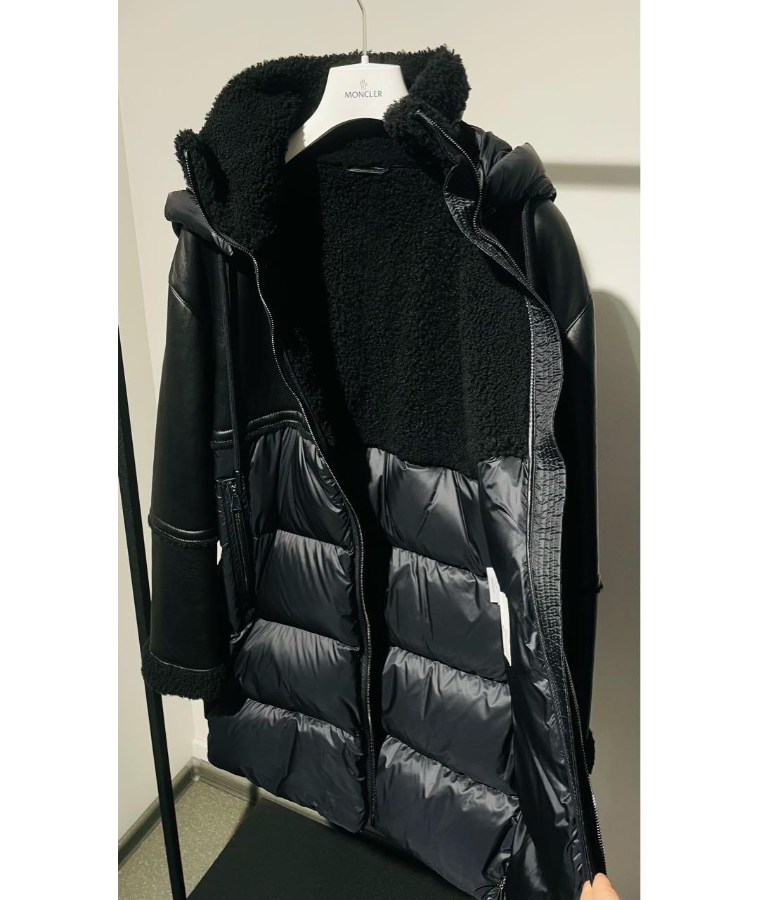 MONCLER Черная дубленка, фото 8
