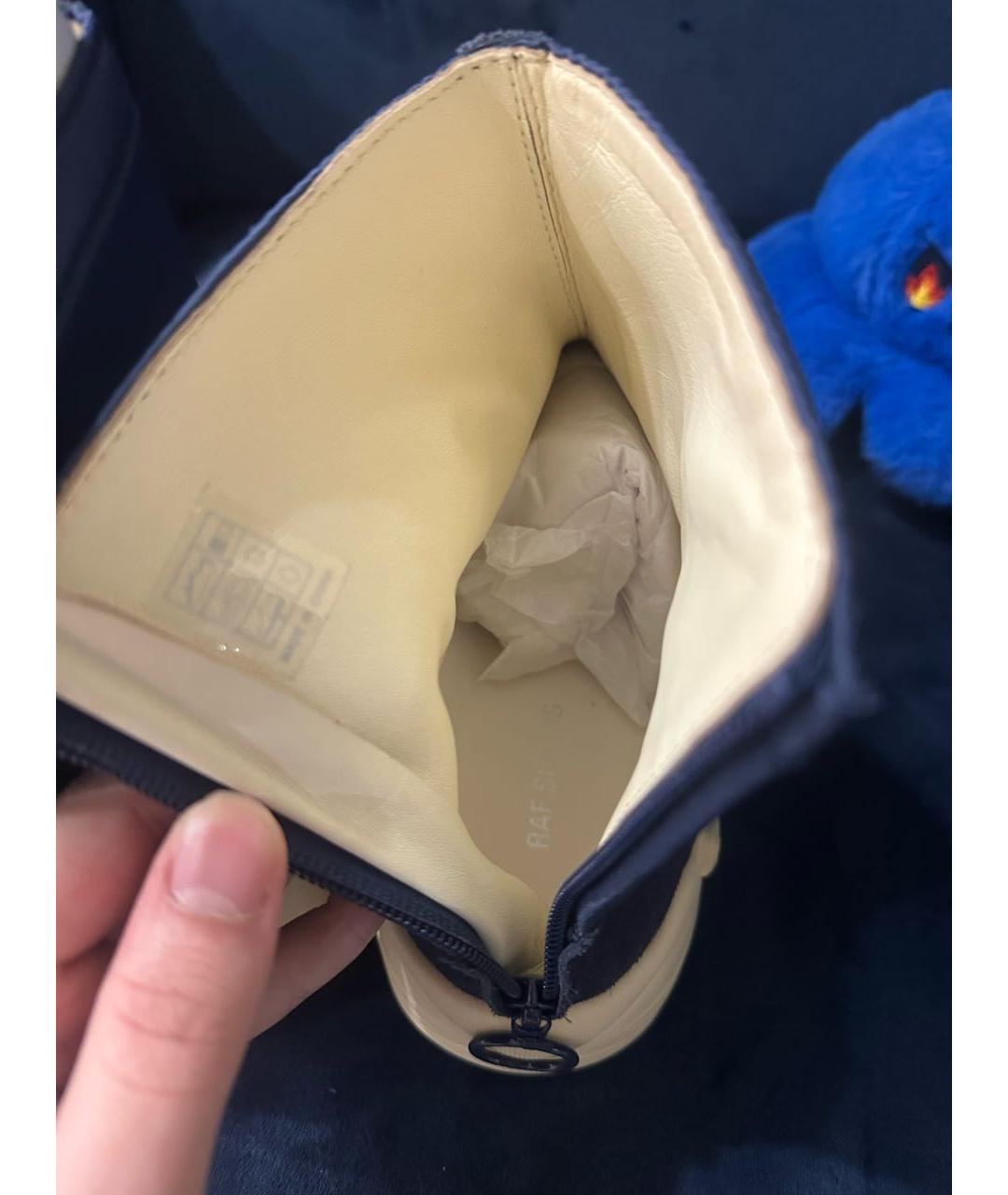 RAF SIMONS Синие высокие кроссовки / кеды, фото 2