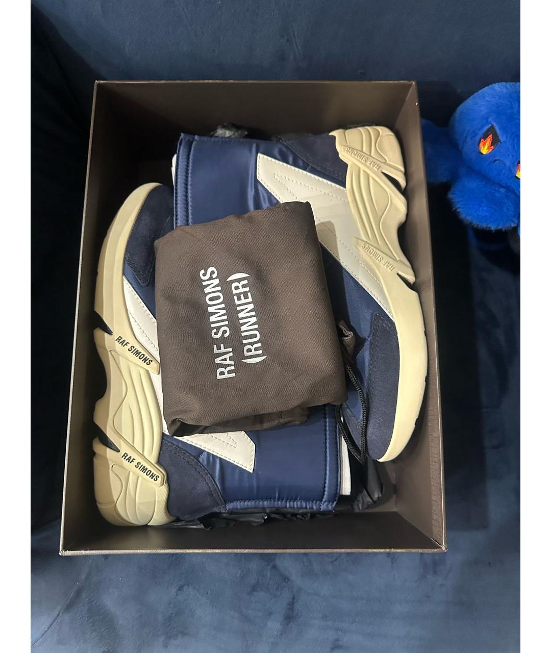 RAF SIMONS Синие высокие кроссовки / кеды, фото 7