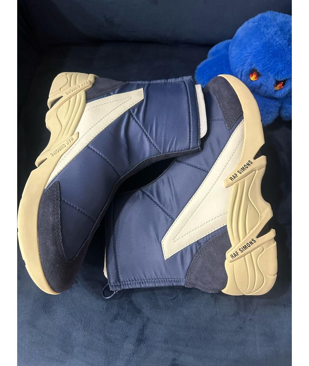 RAF SIMONS Синие высокие кроссовки / кеды, фото 6