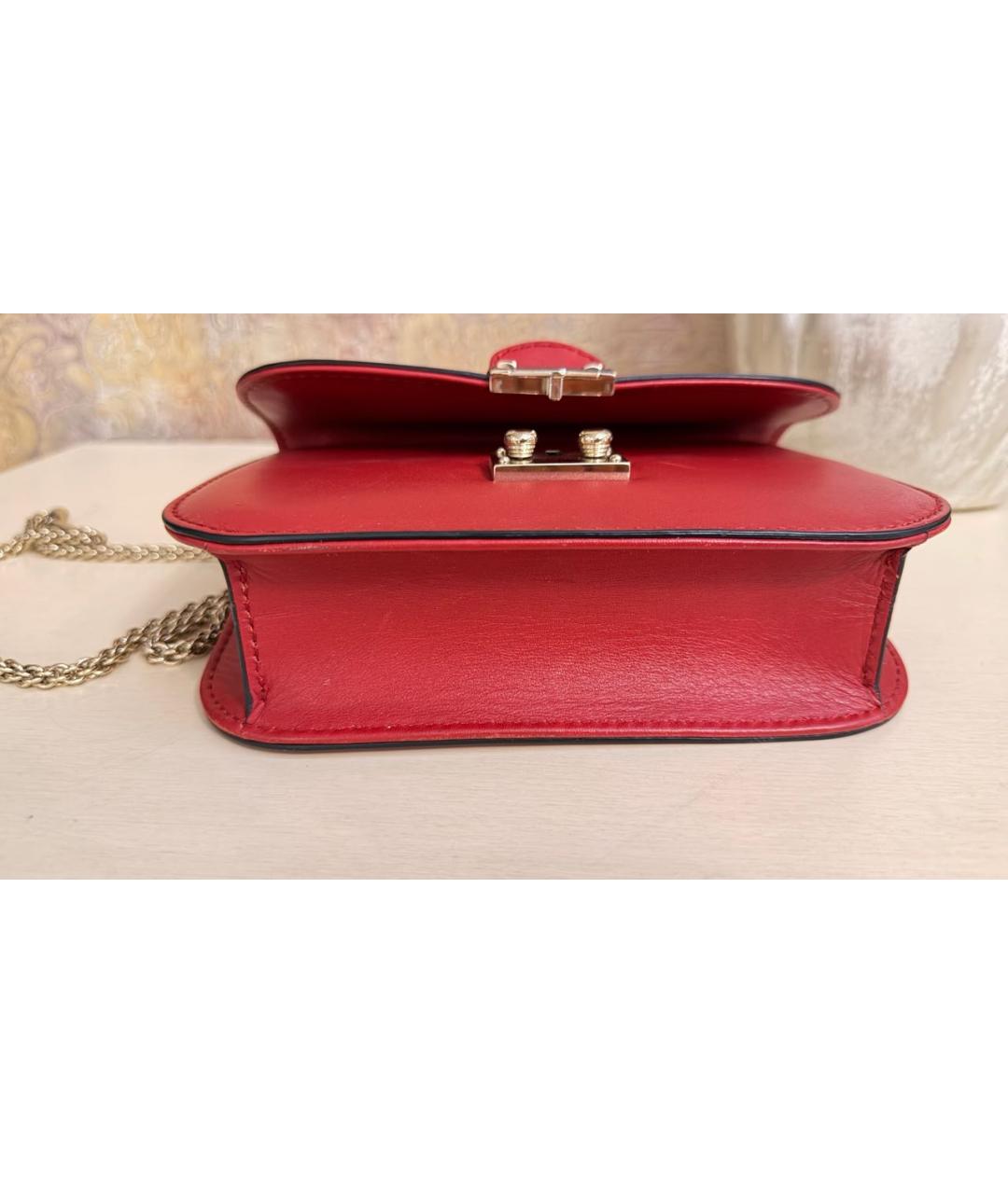 VALENTINO Красная кожаная сумка через плечо, фото 6