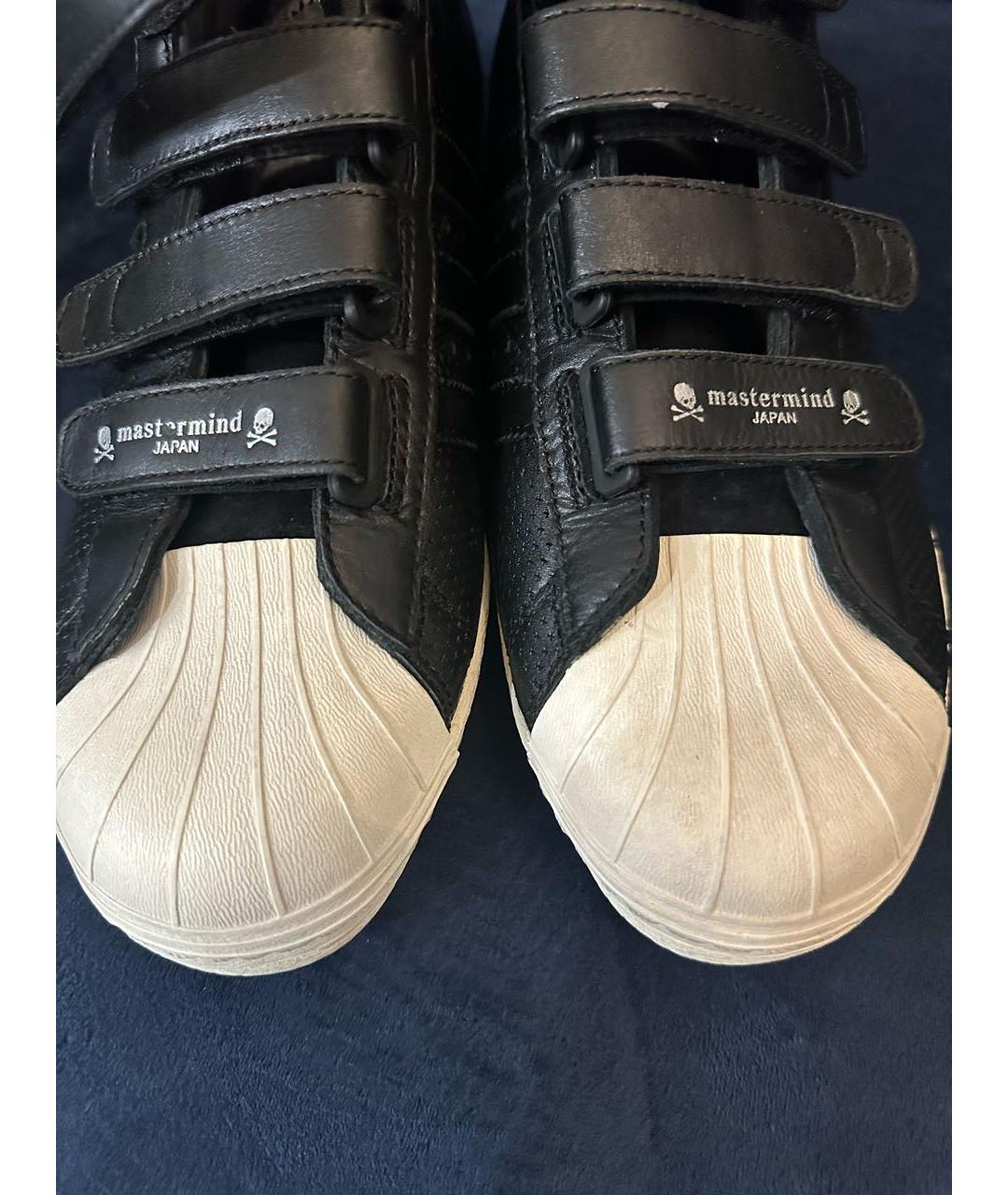 MASTERMIND JAPAN Черные кожаные высокие кроссовки / кеды, фото 6