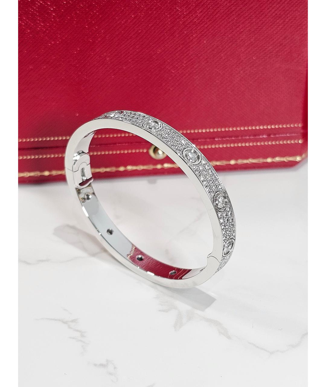 CARTIER Серебрянный браслет из белого золота, фото 3