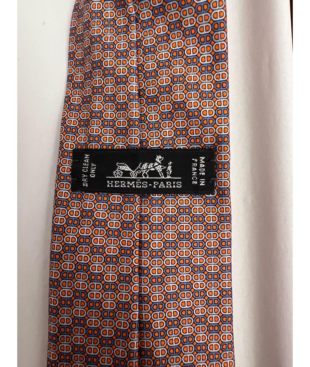 HERMES Мульти шелковый галстук, фото 4