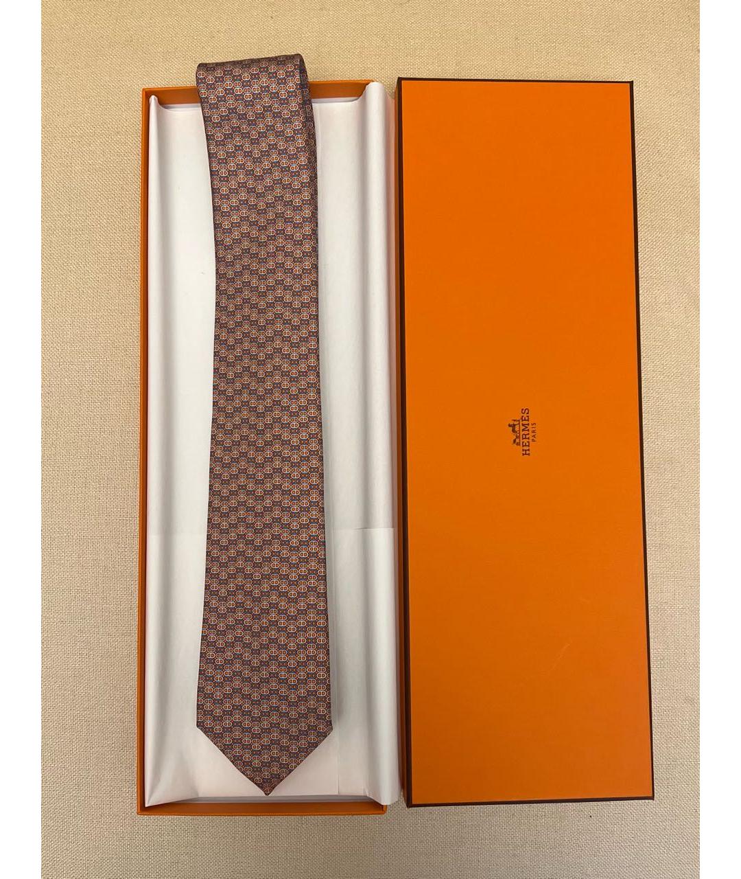 HERMES Мульти шелковый галстук, фото 2