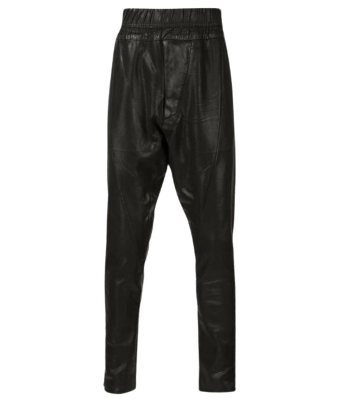 RICK OWENS Черные хлопковые повседневные брюки, фото 4