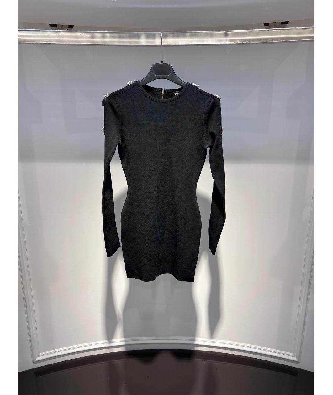 DAVID KOMA Черное повседневное платье, фото 3