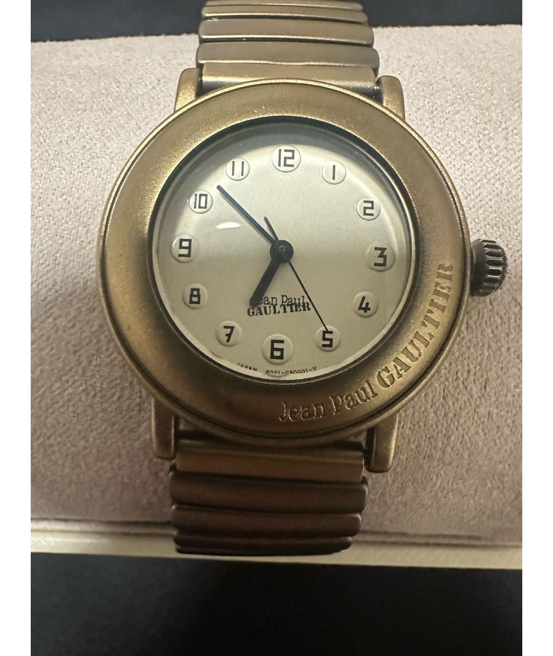 JEAN PAUL GAULTIER Золотые металлические часы, фото 5