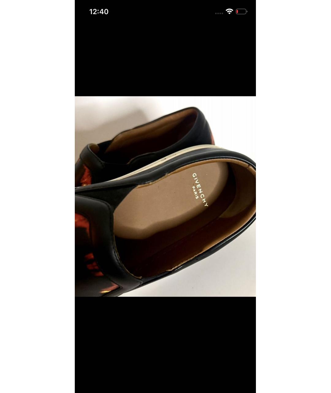 GIVENCHY Черные кожаные слипоны, фото 5